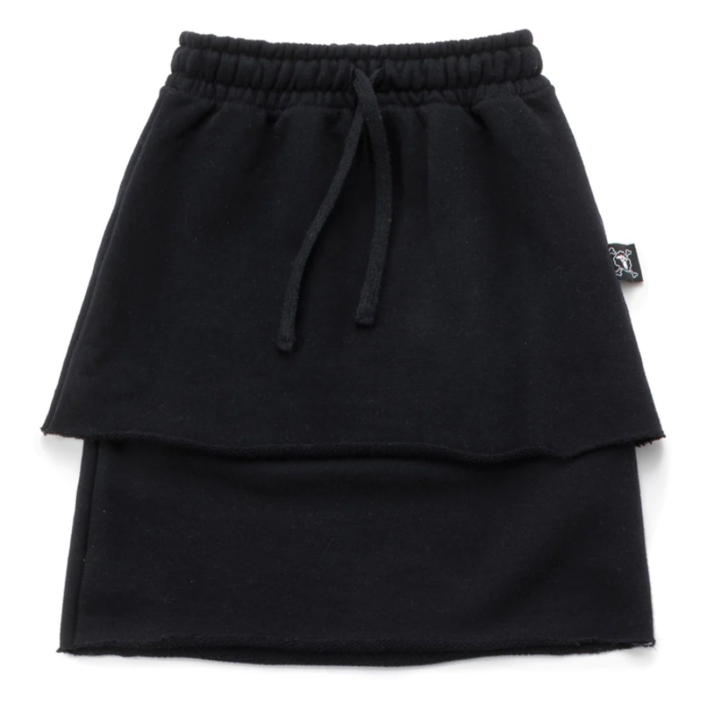 EUC $69 NUNUNU LAYERED SKIRT SWEATSHIRT 6-7 years girls cotton